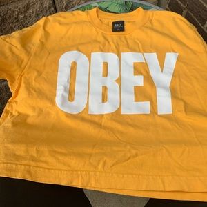 Obey Yellow Crop Top